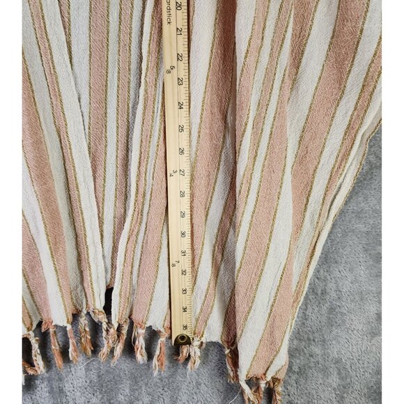 Rays for Days Cardigan Womens One Size Pink White Striped Casual Beach Cover Up - Picture 6 of 10